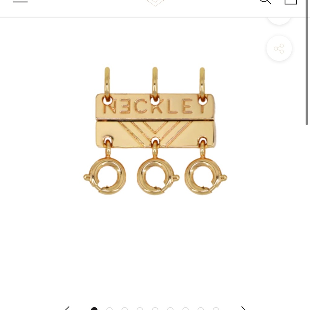 Gold 3 ring necklet